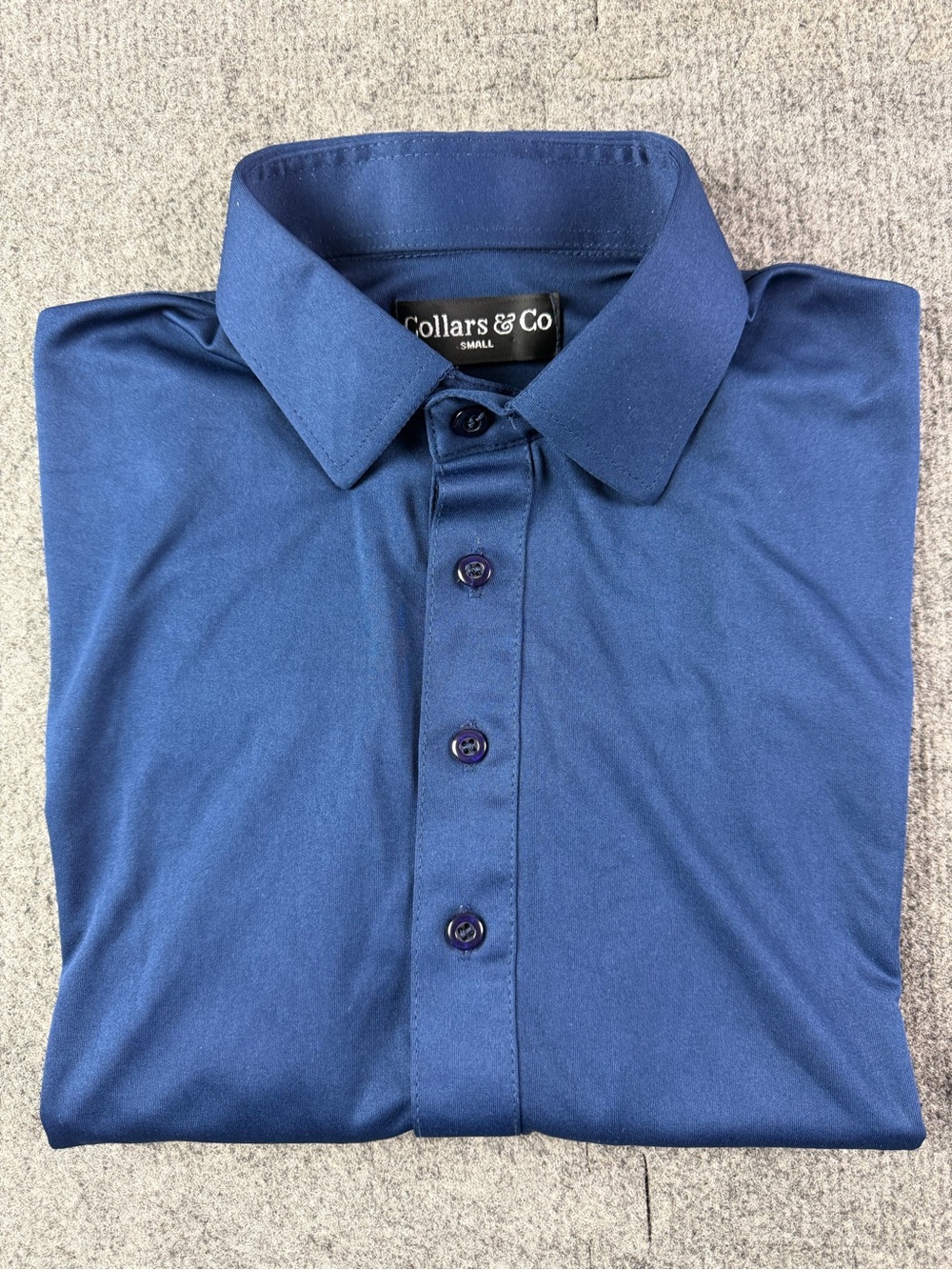 Collars & Co Mens Short Sleeve Golf Polo Shirt Size S Blue